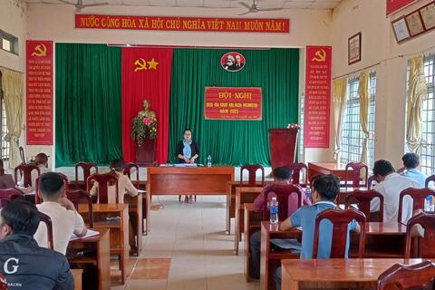 Tổ chức họp BCĐ rà soát hộ nghèo, hộ cận nghèo; xác định hộ làm Nông - Lâm - Ngư nghiệp có mức sống trung bình trên địa bàn xã Đăk Môn