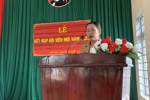 Hội Nông dân xã Đăk Môn tổ chức kết nạp 100 Hội viên mới